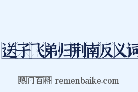 送子飞弟归荆南反义词是什么意思的图片